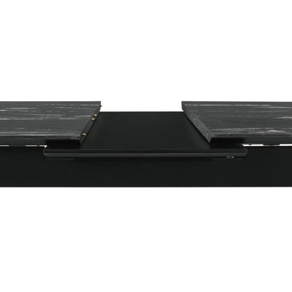 Coaster Furniture Crestmont 121251 78-inch Extension Dining Table - Black Faux Marble IMAGE 8