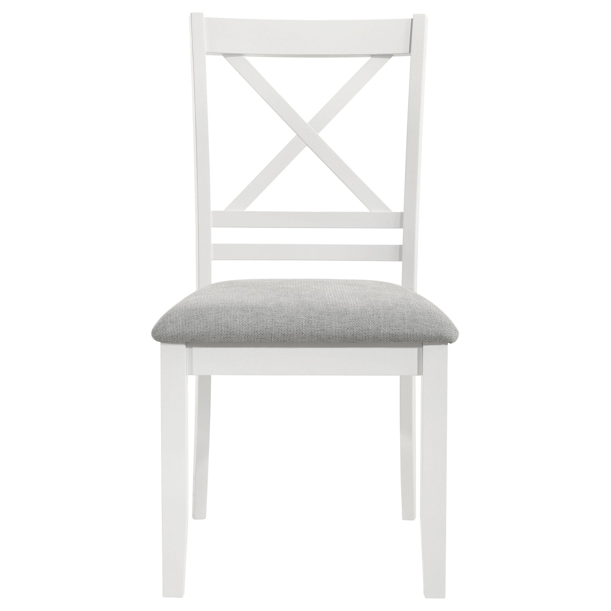 Coaster Furniture Hollis 122242 Cross Back Wood Dining Side Chair - White IMAGE 3