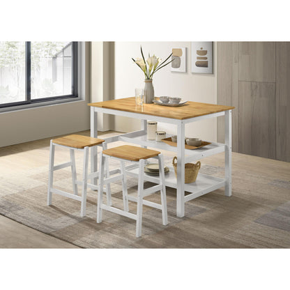 Coaster Furniture Edgeworth 122246 itchen Island Counter Table with Pot Rack - White IMAGE 12