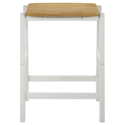 Coaster Furniture Edgeworth 122247 ood Backless Counter Stool - White IMAGE 3