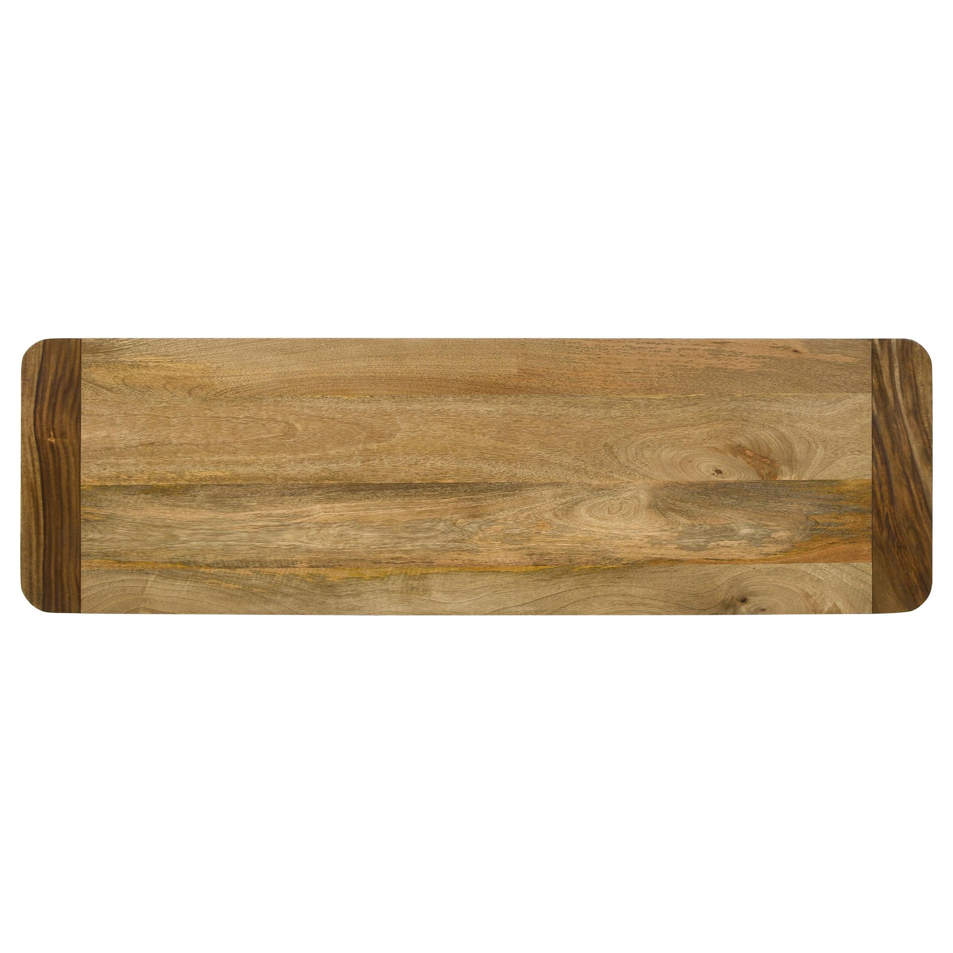 Coaster Furniture Maverick 123043 Wood Dining Bench - Natural Mango and Black IMAGE 5