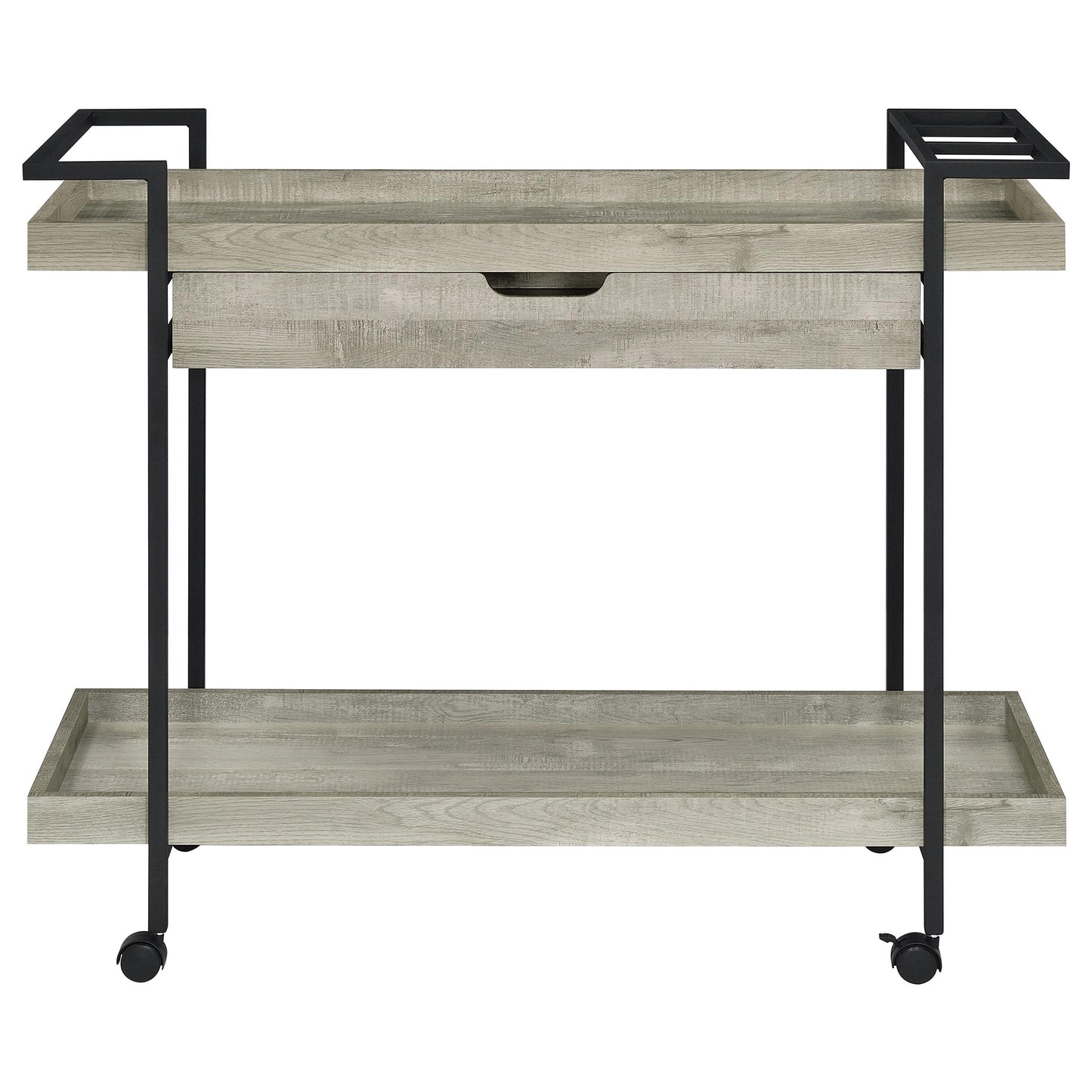Coaster Furniture Ventura 181005 1-Drawer Engineered Wood Bar Cart - Grey Driftwood IMAGE 4