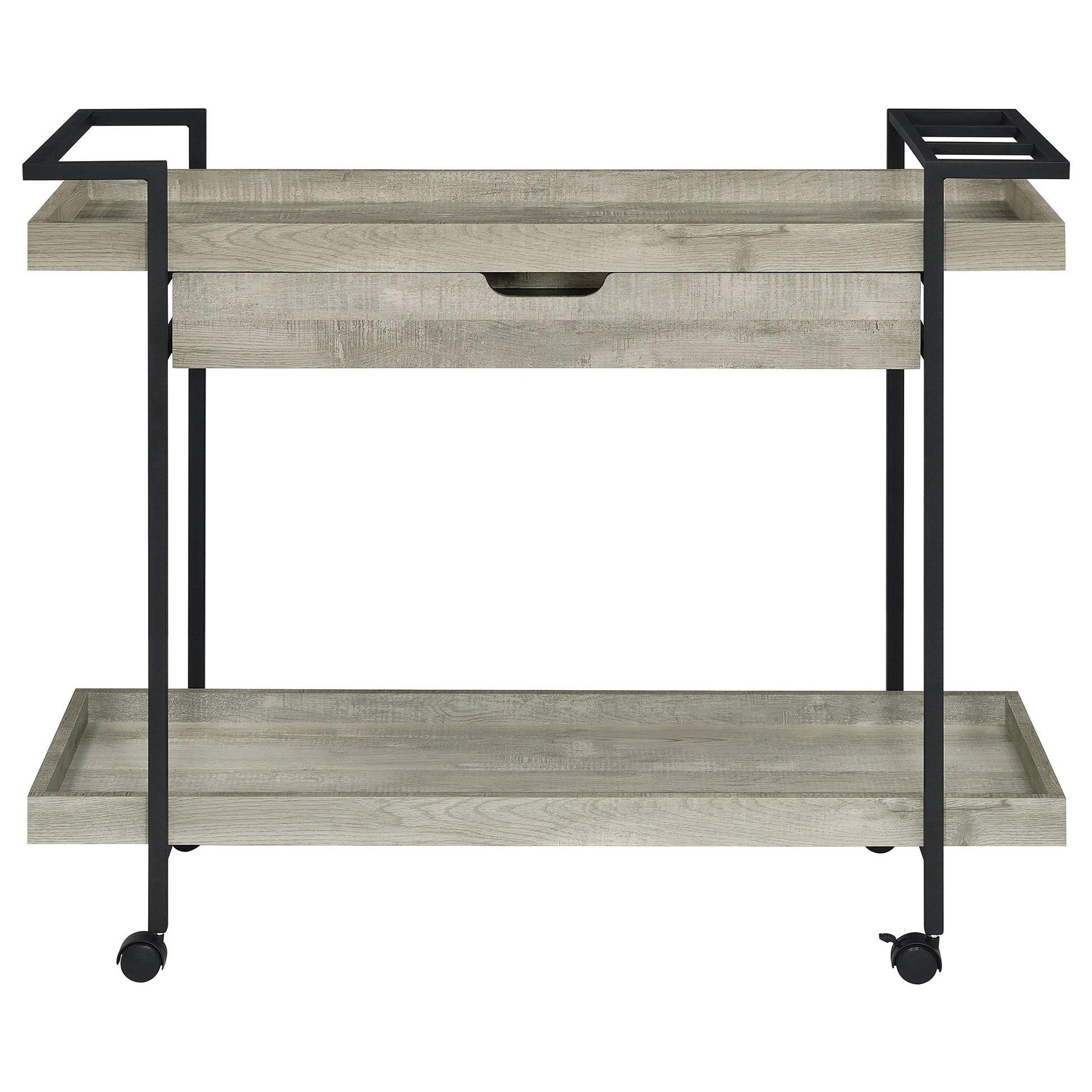 Coaster Furniture Ventura 181005 1-Drawer Engineered Wood Bar Cart - Grey Driftwood IMAGE 4