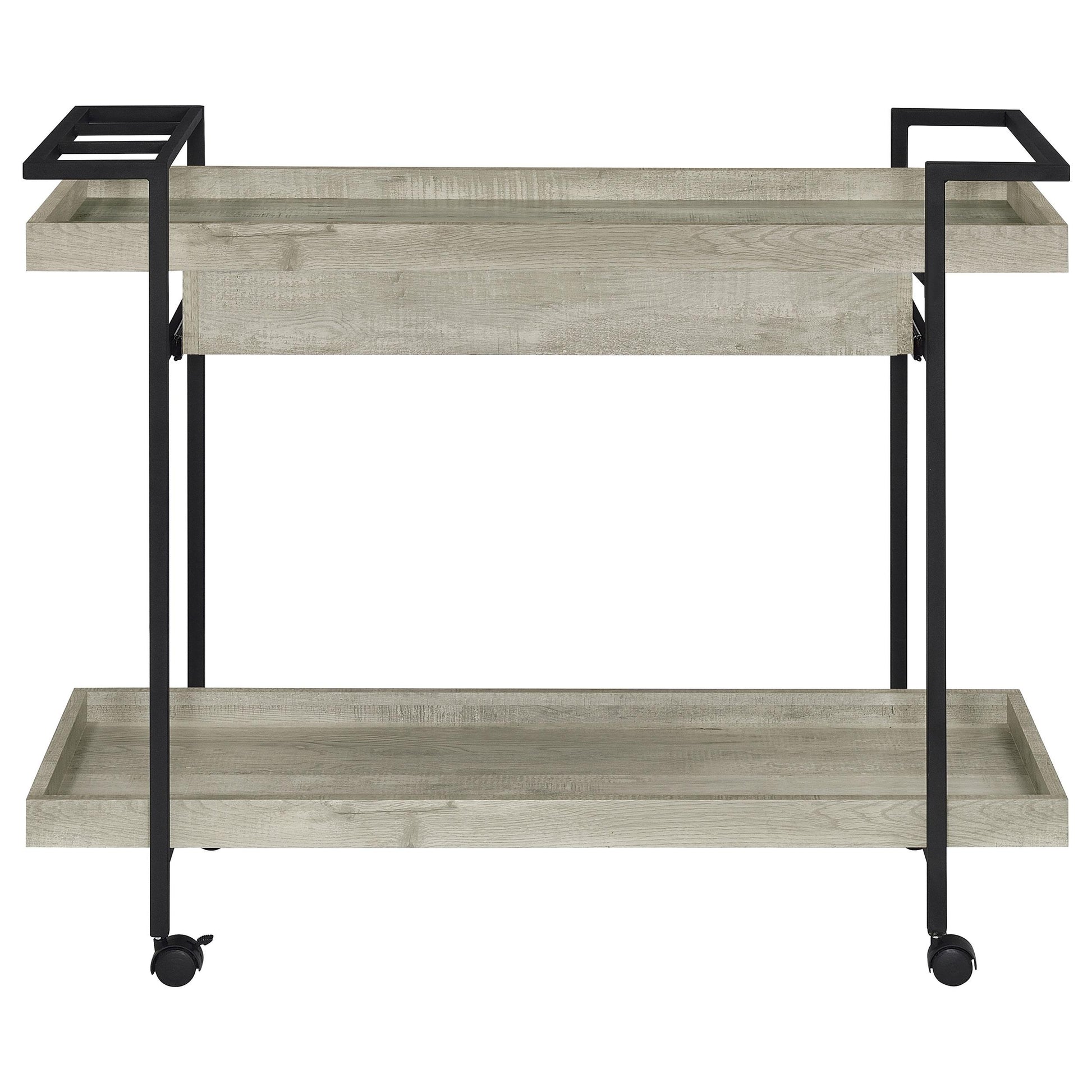 Coaster Furniture Ventura 181005 1-Drawer Engineered Wood Bar Cart - Grey Driftwood IMAGE 7