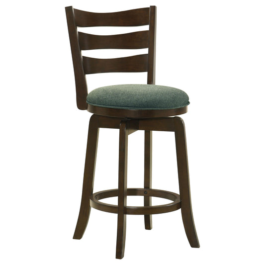 Coaster Furniture Murphy 181378 Wood Counter Height Swivel Bar Chair - Hunter Green IMAGE 1