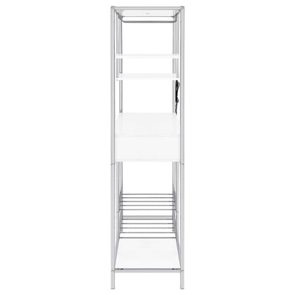 Coaster Furniture Figueroa 182034 5-shelf LED Wine Storage Bar Cabinet - White High Gloss IMAGE 6