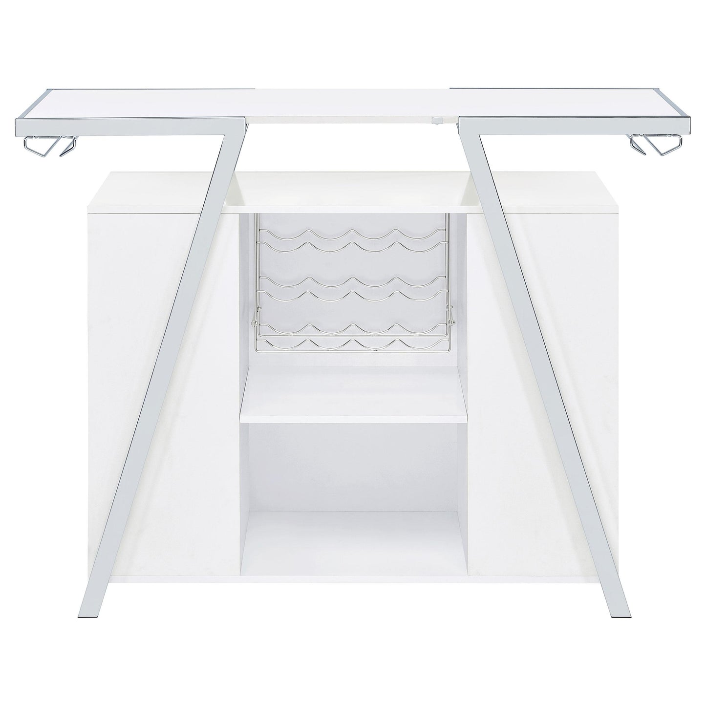Coaster Furniture Araceli 182355 Freestanding LED Home Bar Cabinet - White High Gloss IMAGE 14