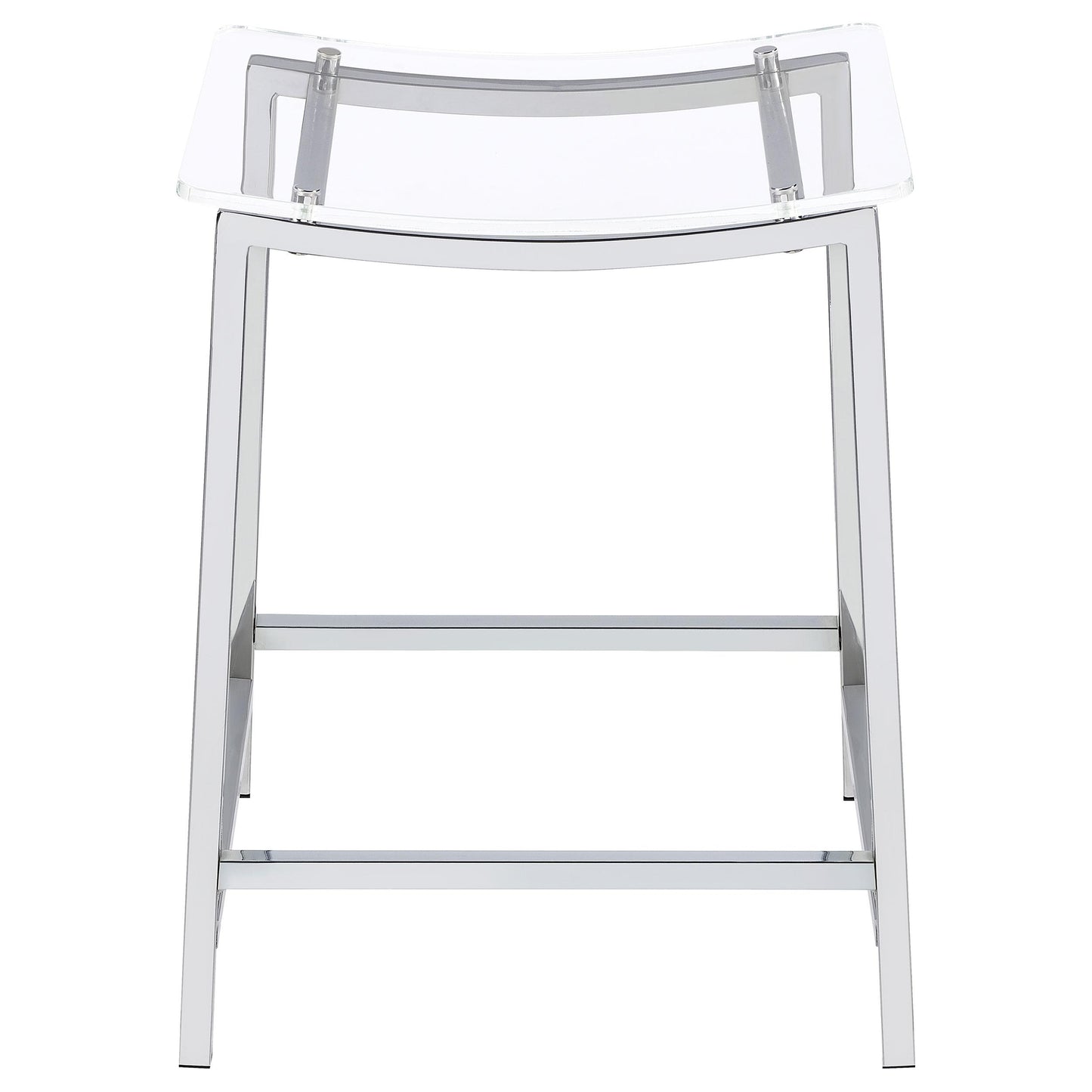 Coaster Furniture Jovani 182358 Acrylic Backless Counter Stool - Chrome IMAGE 3
