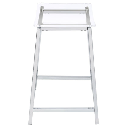 Coaster Furniture Jovani 182358 Acrylic Backless Counter Stool - Chrome IMAGE 4