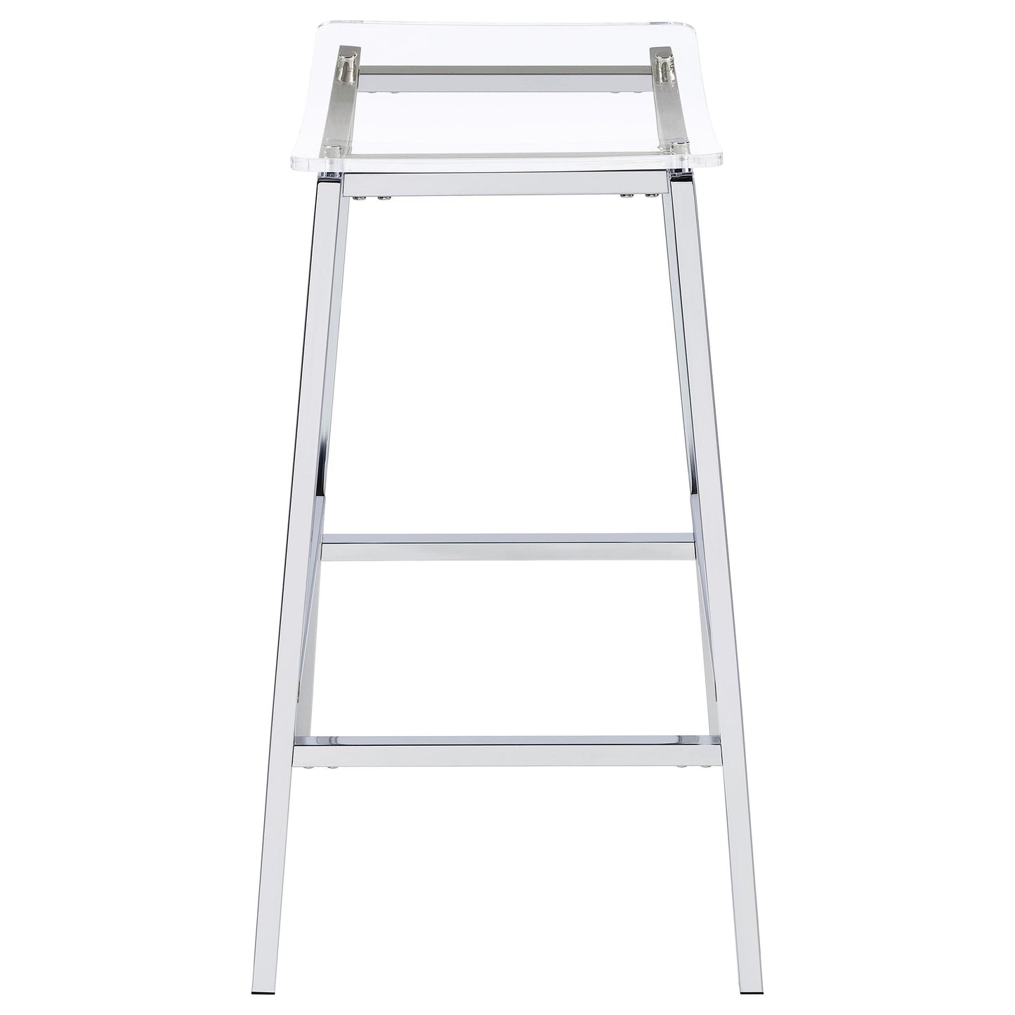 Coaster Furniture Jovani 182359 Acrylic Backless Bar Stool - Chrome IMAGE 4