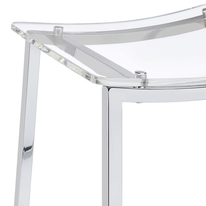  Coaster Furniture Jovani 182359 Acrylic Backless Bar Stool - Chrome IMAGE 9