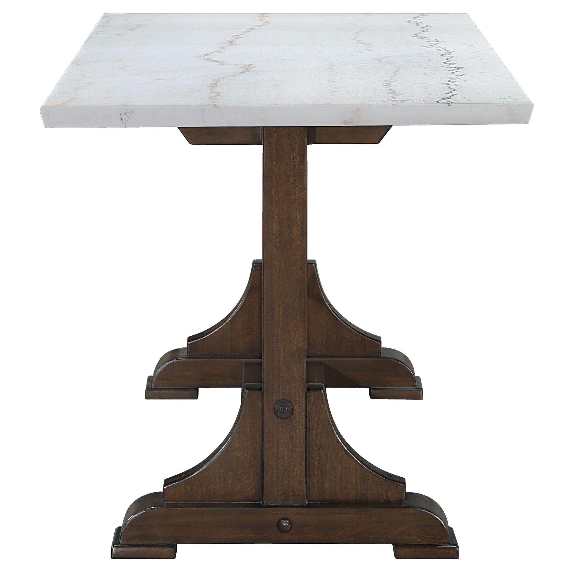Coaster Furniture Aldrich 182438 66-inch Marble Top Counter Height Dining Table - White IMAGE 4