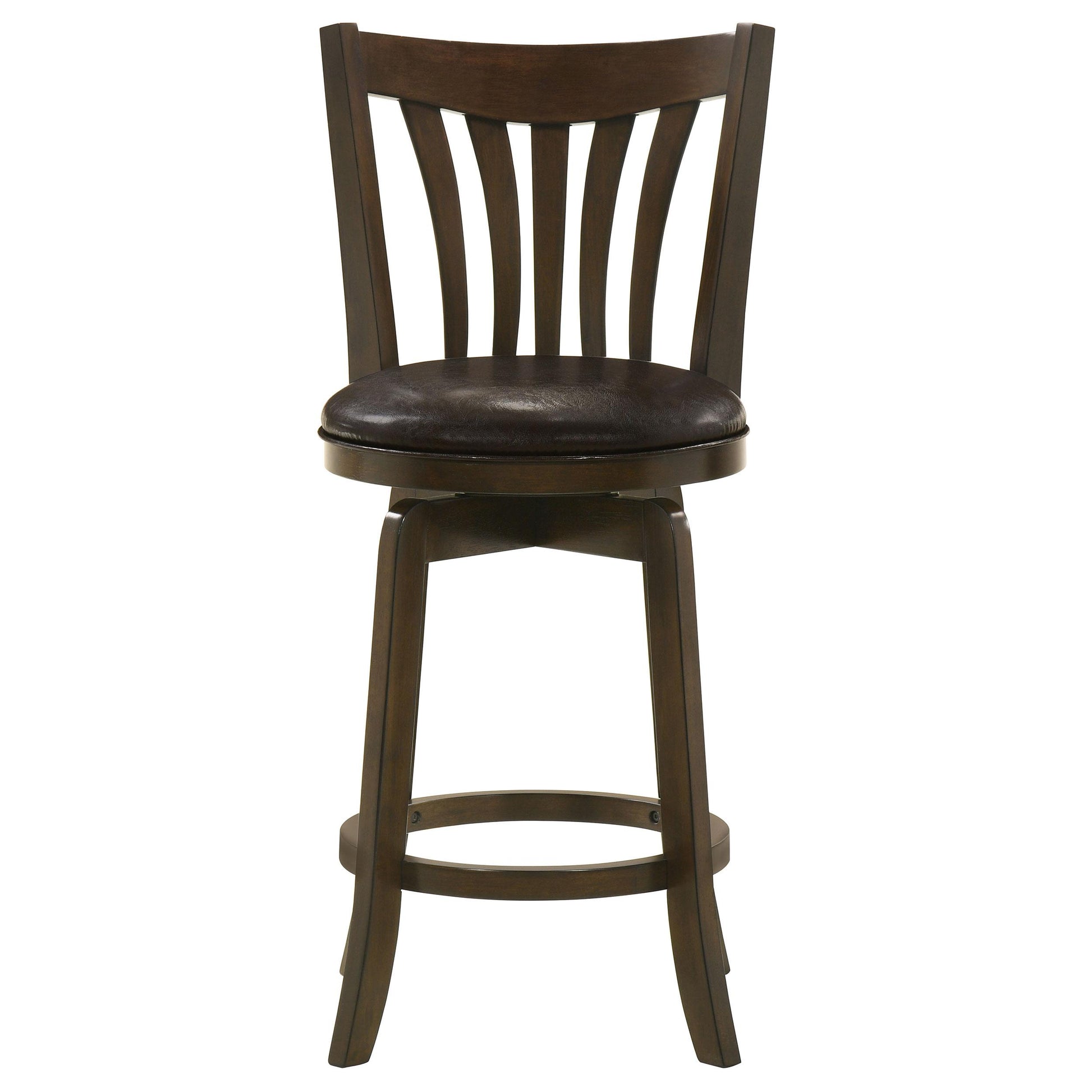 Coaster Furniture Lambert 182508 Wood Counter Height Swivel Bar Chair - Dark Cherry IMAGE 3