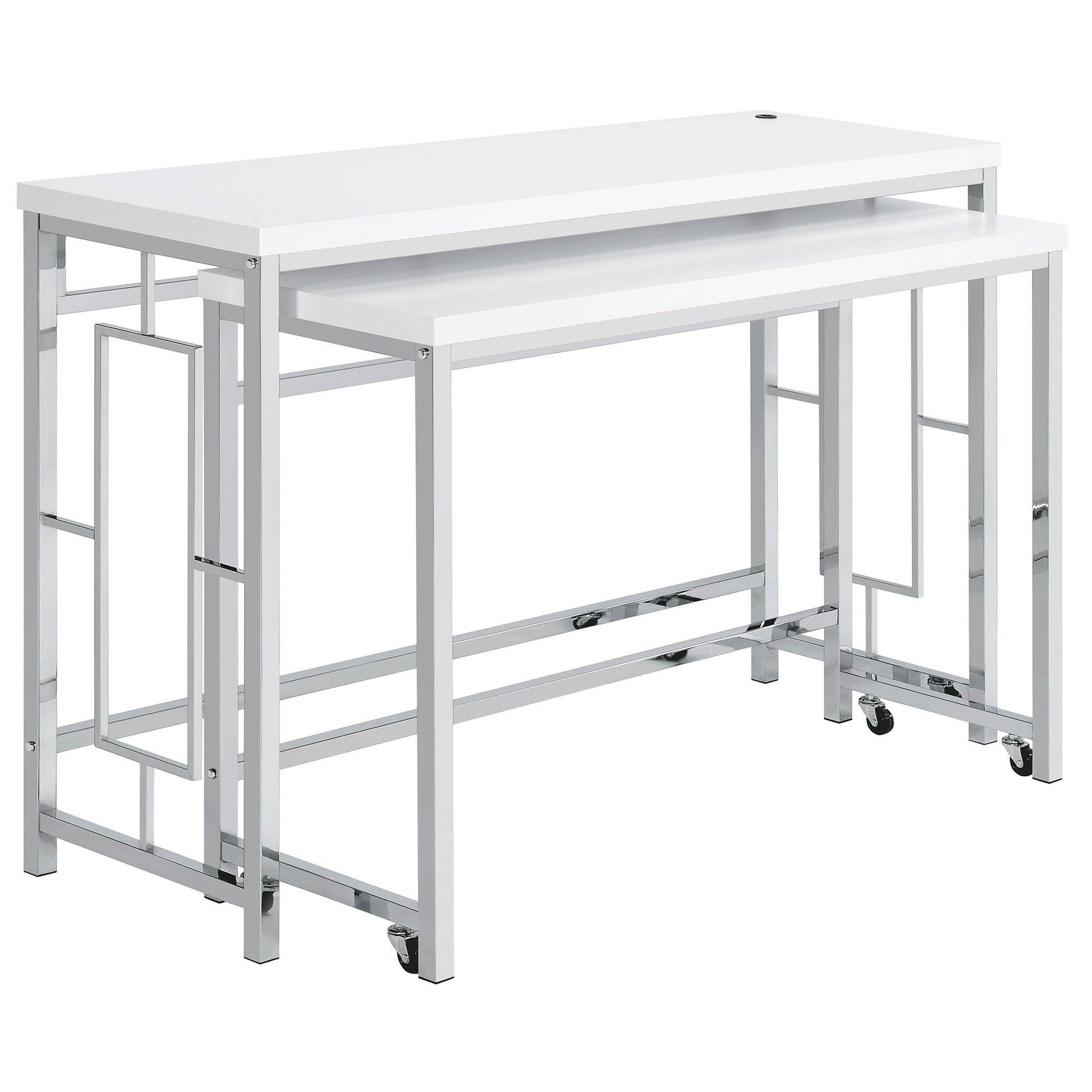 Coaster Furniture Jackson 182714 4-piece Multipurpose Counter Height Table Set - White IMAGE 3