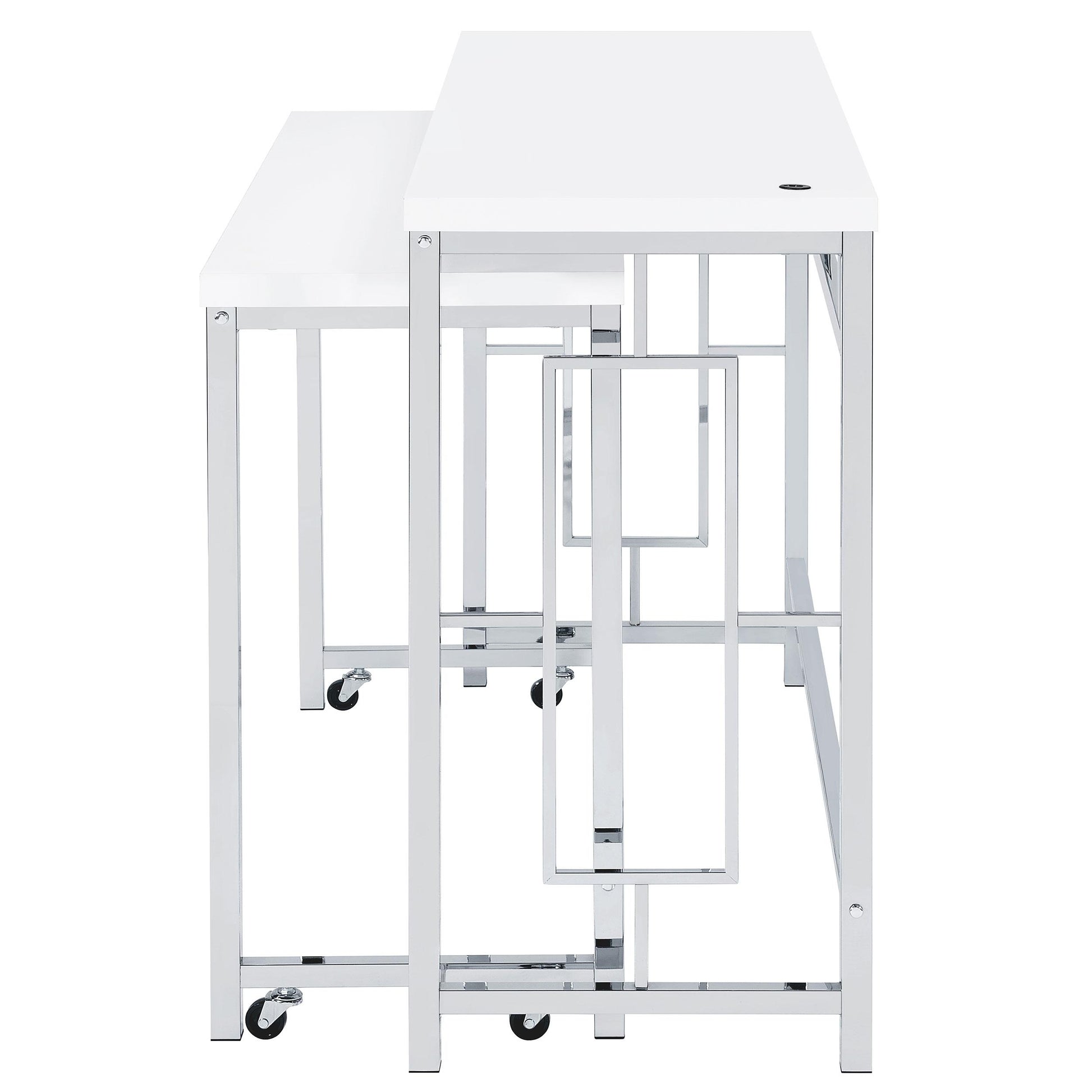 Coaster Furniture Jackson 182714 4-piece Multipurpose Counter Height Table Set - White IMAGE 6