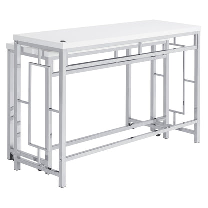 Coaster Furniture Jackson 182714 4-piece Multipurpose Counter Height Table Set - White IMAGE 7