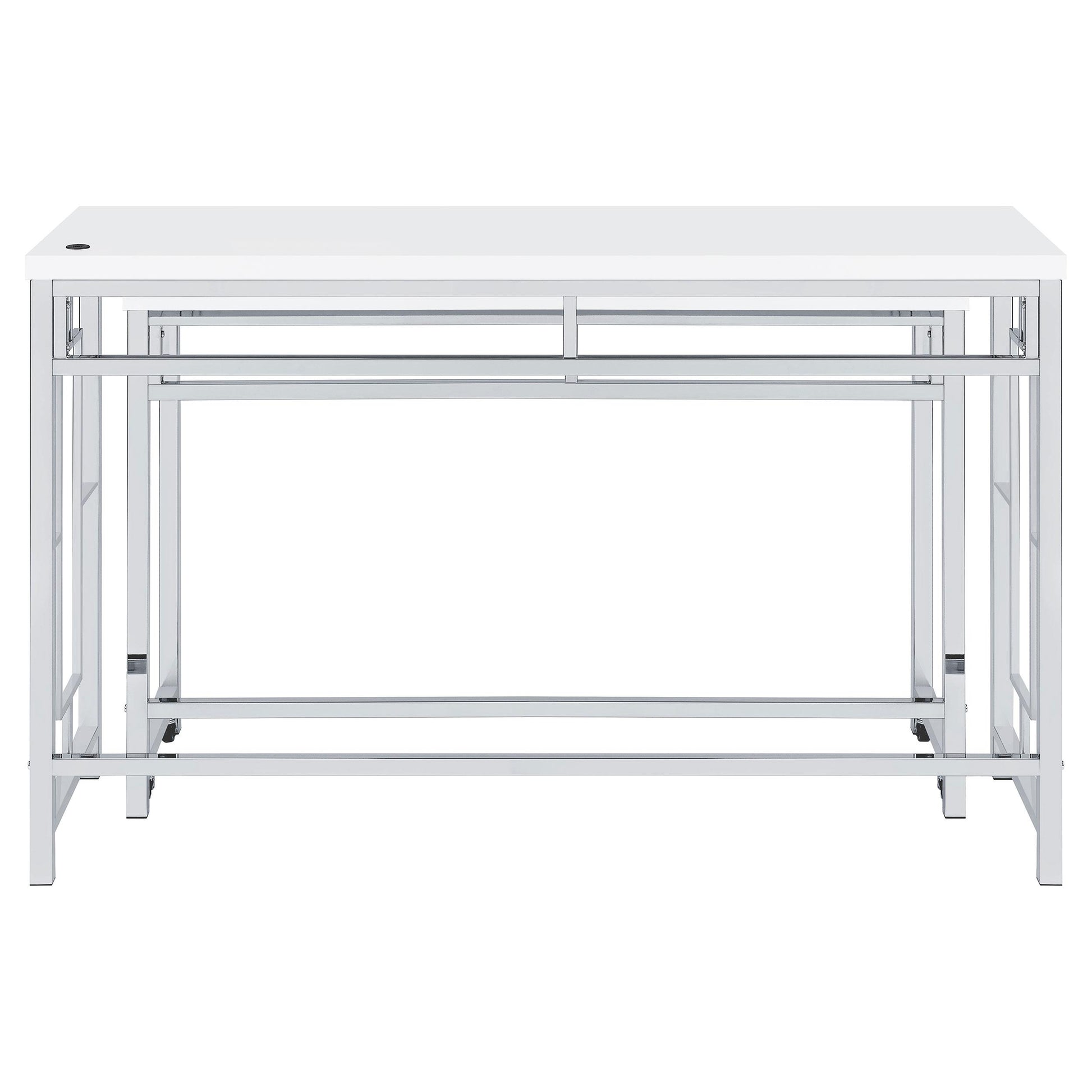Coaster Furniture Jackson 182714 4-piece Multipurpose Counter Height Table Set - White IMAGE 8