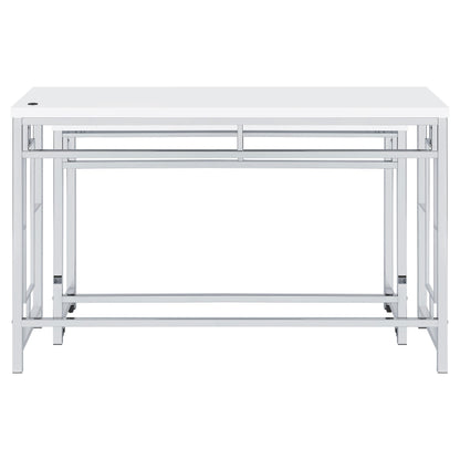 Coaster Furniture Jackson 182714 4-piece Multipurpose Counter Height Table Set - White IMAGE 8