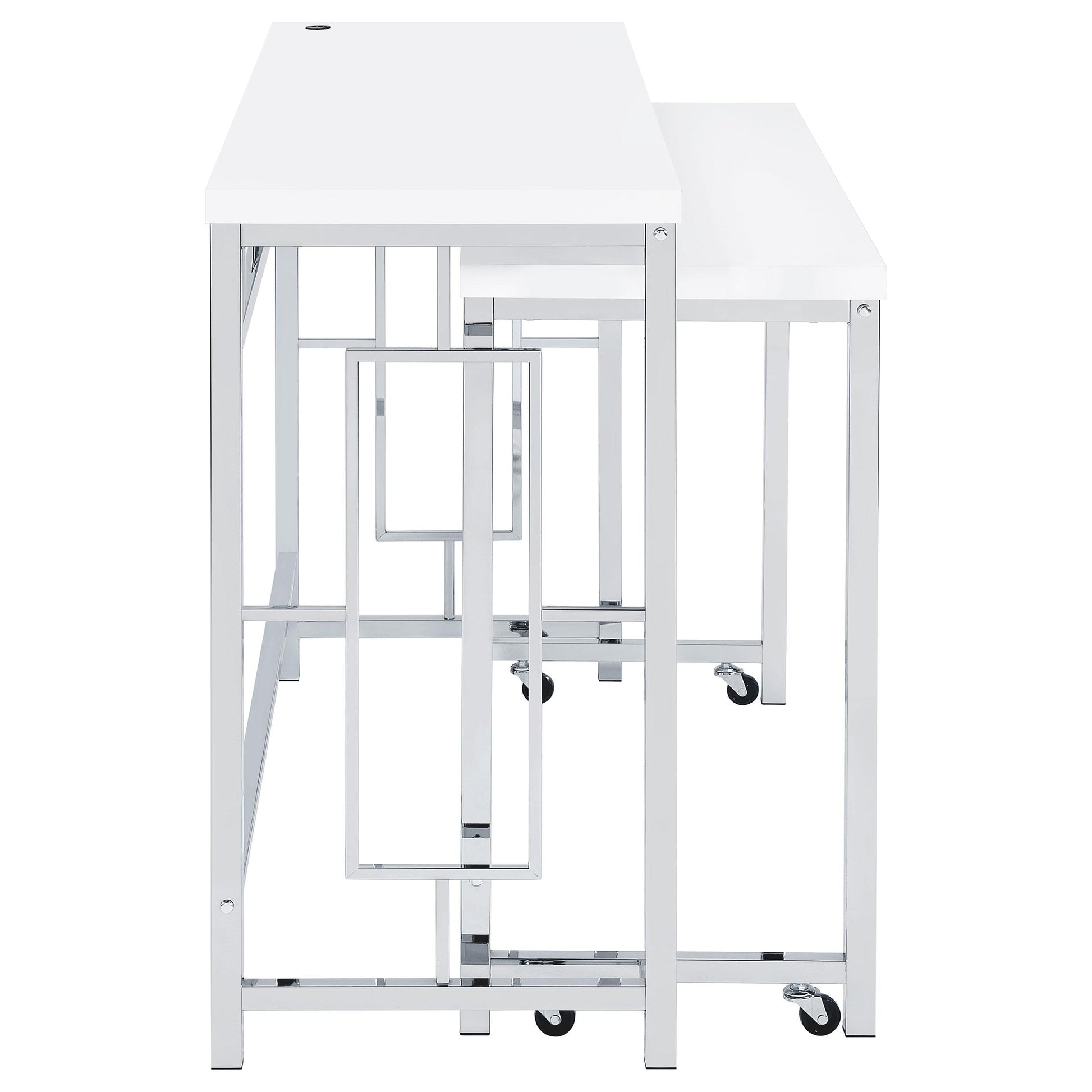 Coaster Furniture Jackson 182714 4-piece Multipurpose Counter Height Table Set - White IMAGE 9