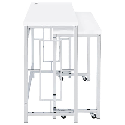 Coaster Furniture Jackson 182714 4-piece Multipurpose Counter Height Table Set - White IMAGE 9