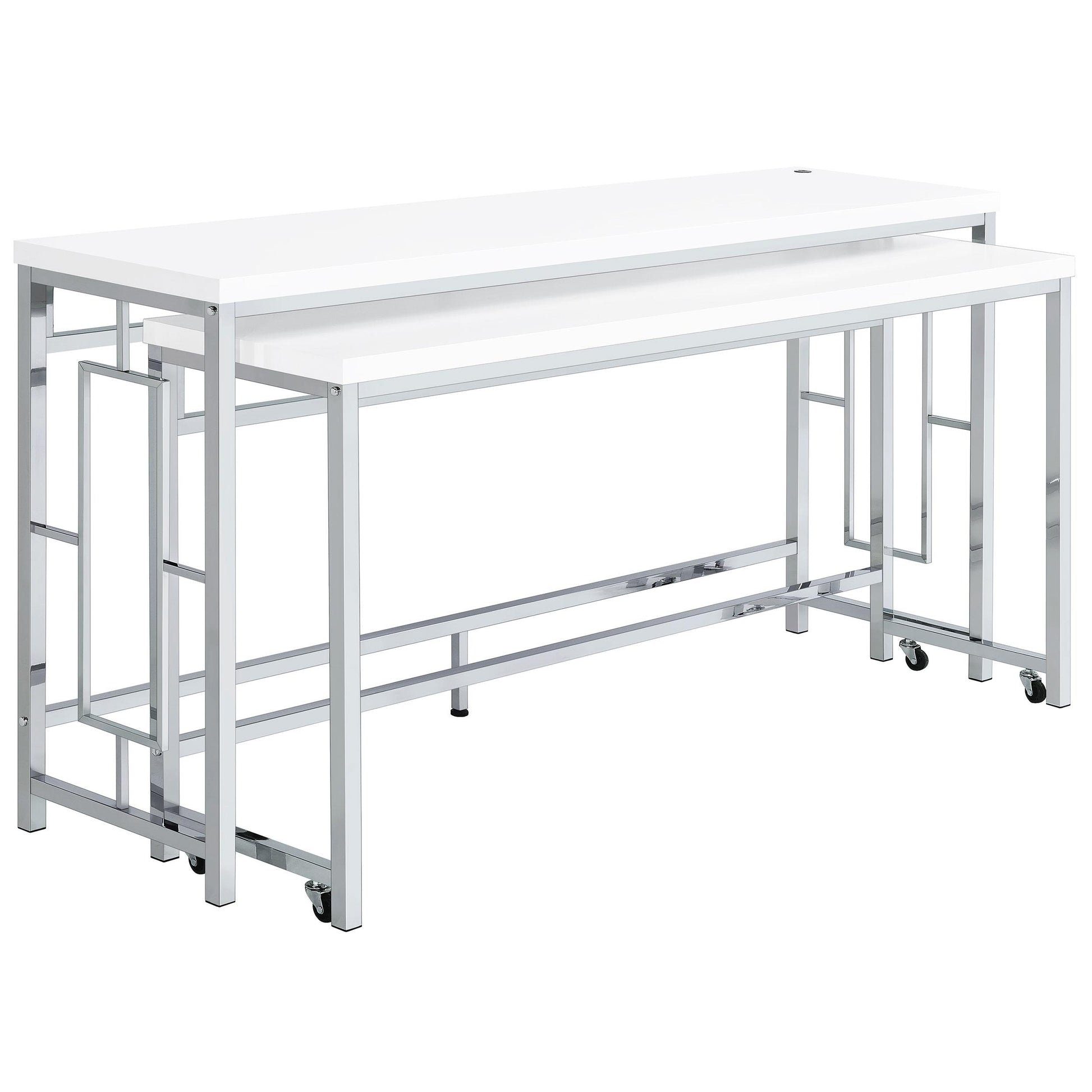 Coaster Furniture Jackson 182715 5-piece Multipurpose Counter Height Table Set - White IMAGE 3