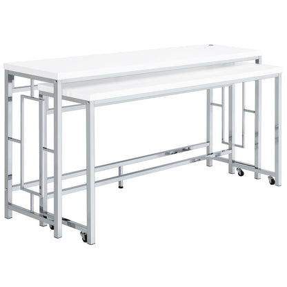 Coaster Furniture Jackson 182715 5-piece Multipurpose Counter Height Table Set - White IMAGE 3