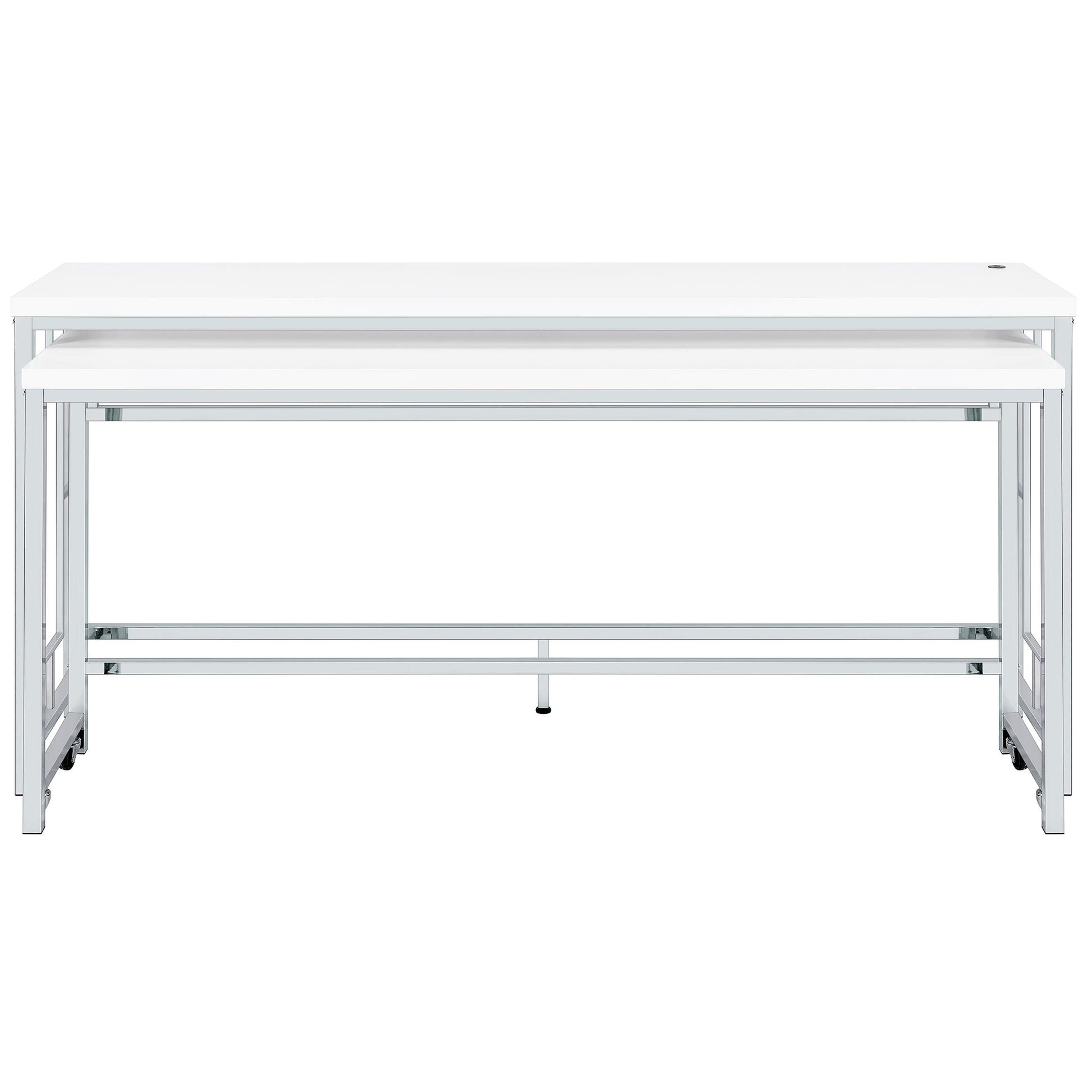 Coaster Furniture Jackson 182715 5-piece Multipurpose Counter Height Table Set - White IMAGE 5