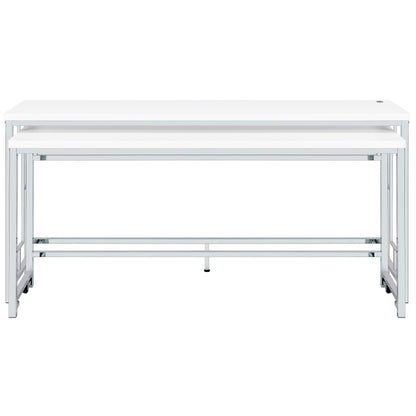 Coaster Furniture Jackson 182715 5-piece Multipurpose Counter Height Table Set - White IMAGE 5