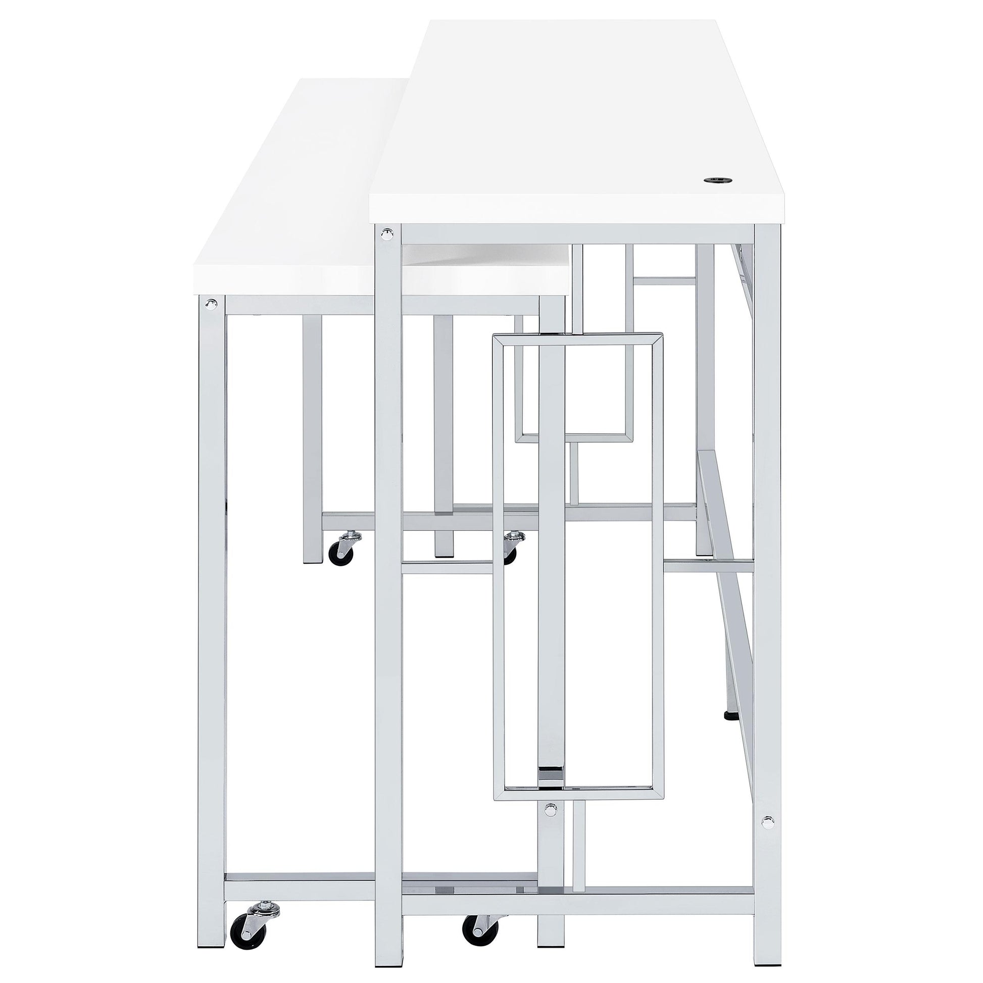 Coaster Furniture Jackson 182715 5-piece Multipurpose Counter Height Table Set - White IMAGE 6