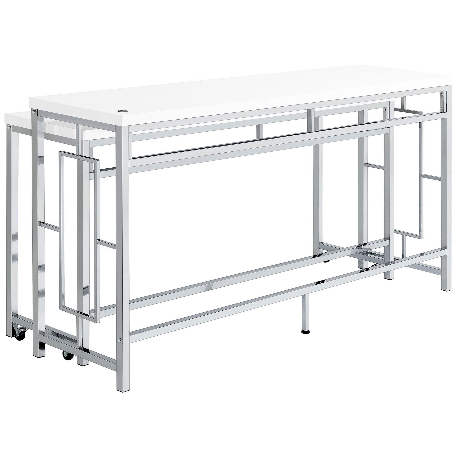 Coaster Furniture Jackson 182715 5-piece Multipurpose Counter Height Table Set - White IMAGE 7