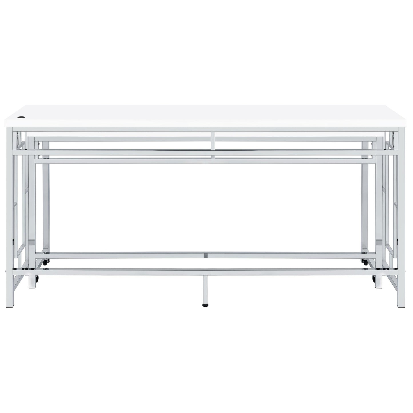Coaster Furniture Jackson 182715 5-piece Multipurpose Counter Height Table Set - White IMAGE 8