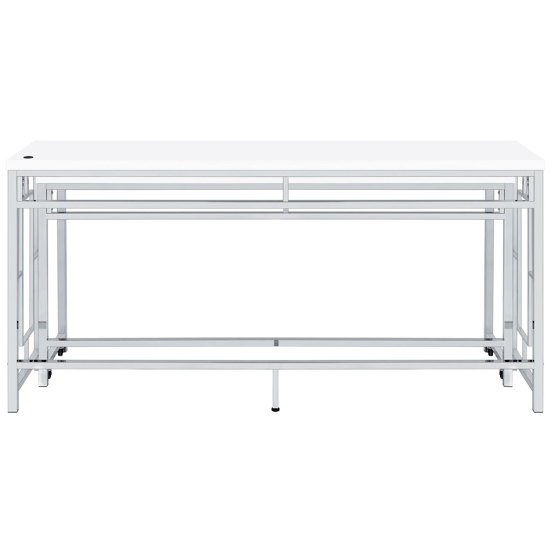 Coaster Furniture Jackson 182715 5-piece Multipurpose Counter Height Table Set - White IMAGE 8