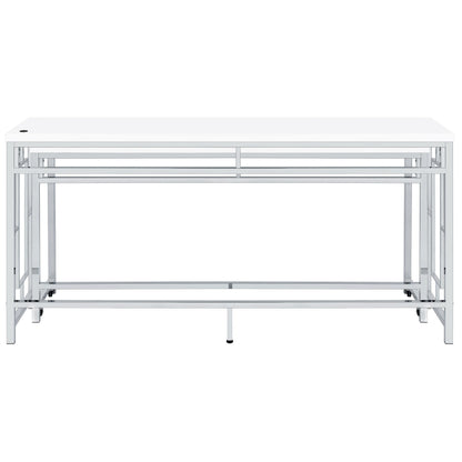 Coaster Furniture Jackson 182715 5-piece Multipurpose Counter Height Table Set - White IMAGE 8