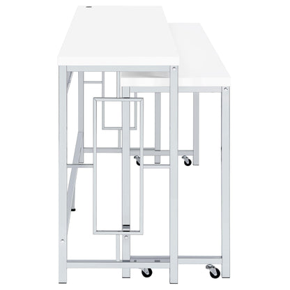 Coaster Furniture Jackson 182715 5-piece Multipurpose Counter Height Table Set - White IMAGE 9