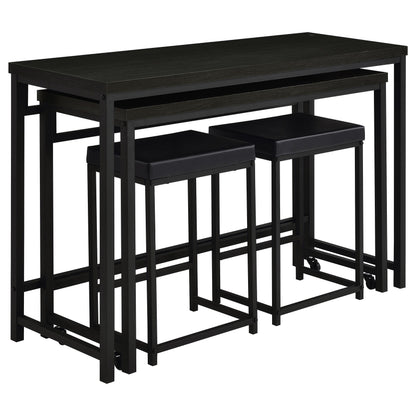 Coaster Furniture Hawes 182724 4-piece Multipurpose Counter Height Table Set - Black IMAGE 1