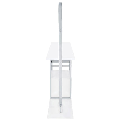 Coaster Furniture Risley 182798 2-door Circular LED Home Bar Cabinet - White High Gloss IMAGE 14