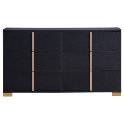  Coaster Furniture Marceline 222833 6-Drawer Dresser - Black IMAGE 3