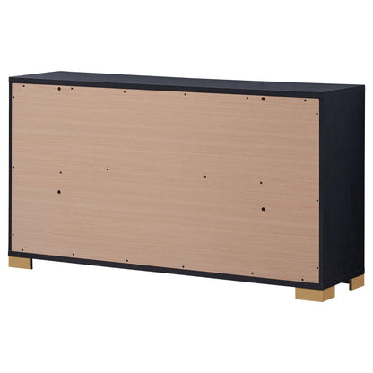  Coaster Furniture Marceline 222833 6-Drawer Dresser - Black IMAGE 8