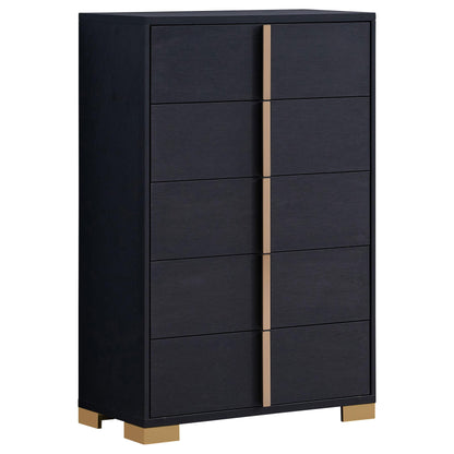  Coaster Furniture Marceline 222835 5-Drawer Bedroom Chest - Black IMAGE 1