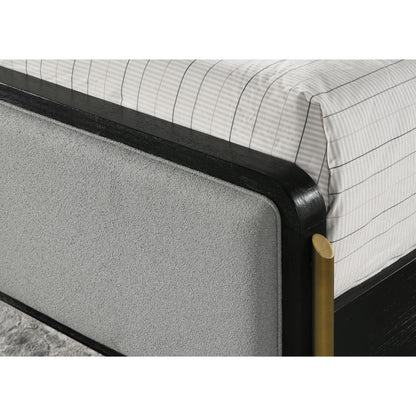 Coaster Furniture Arini 224331KE Upholstered Eastern King Panel Bed - Black and Grey IMAGE 7