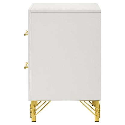 Coaster Furniture Lucia 224732 2-Drawer Nightstand Bedside Table - White IMAGE 5
