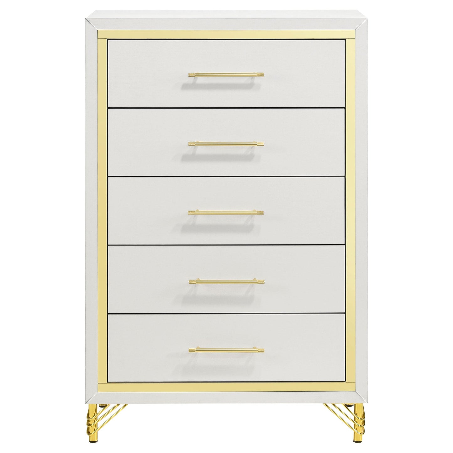 Coaster Furniture Lucia 224735 5-Drawer Bedroom Chest of Drawers - White IMAGE 3