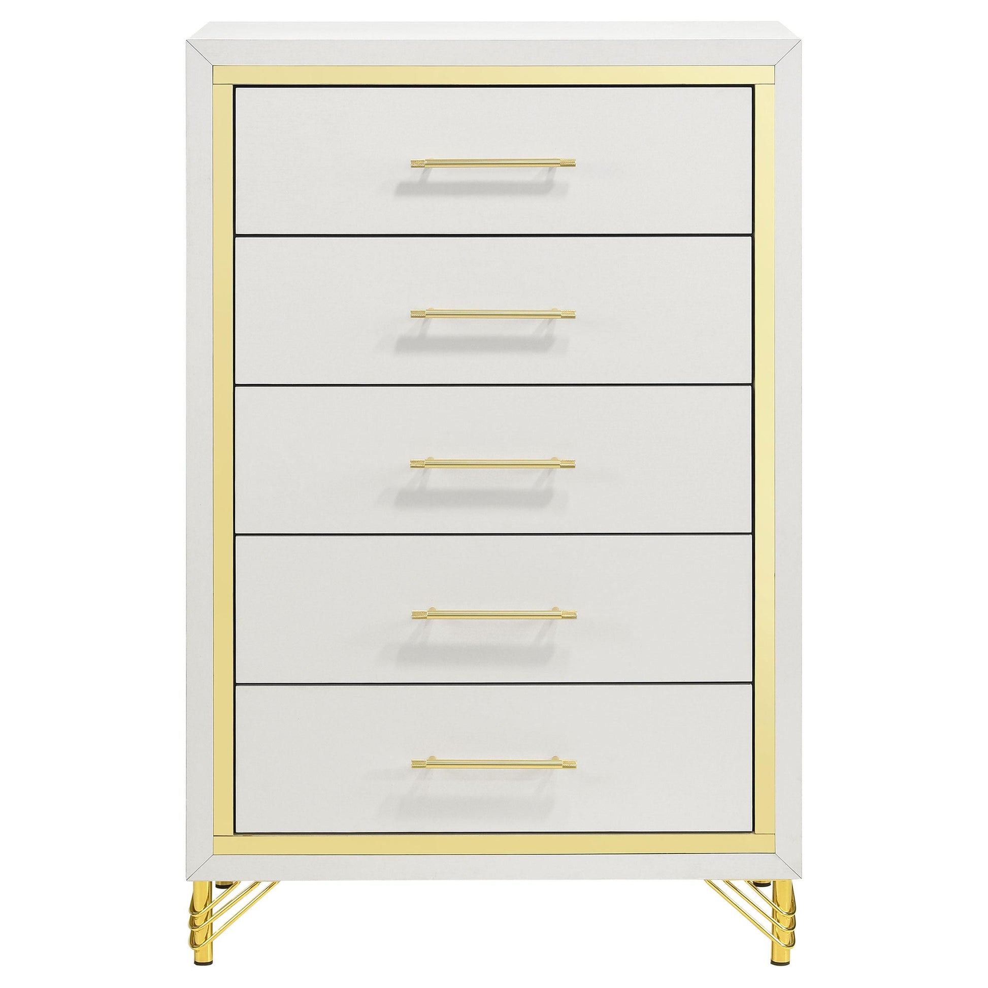 Coaster Furniture Lucia 224735 5-Drawer Bedroom Chest of Drawers - White IMAGE 3