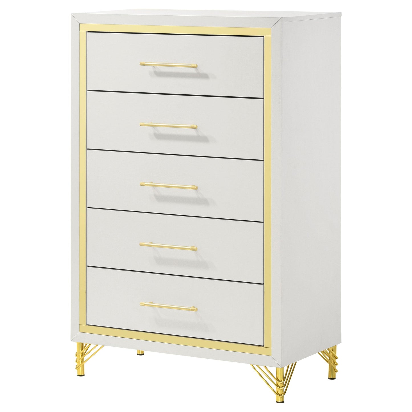 Coaster Furniture Lucia 224735 5-Drawer Bedroom Chest of Drawers - White IMAGE 4