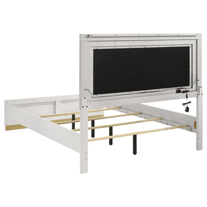 Coaster Furniture Caraway 224771Q Wood Queen LED Panel Bed - White IMAGE 3