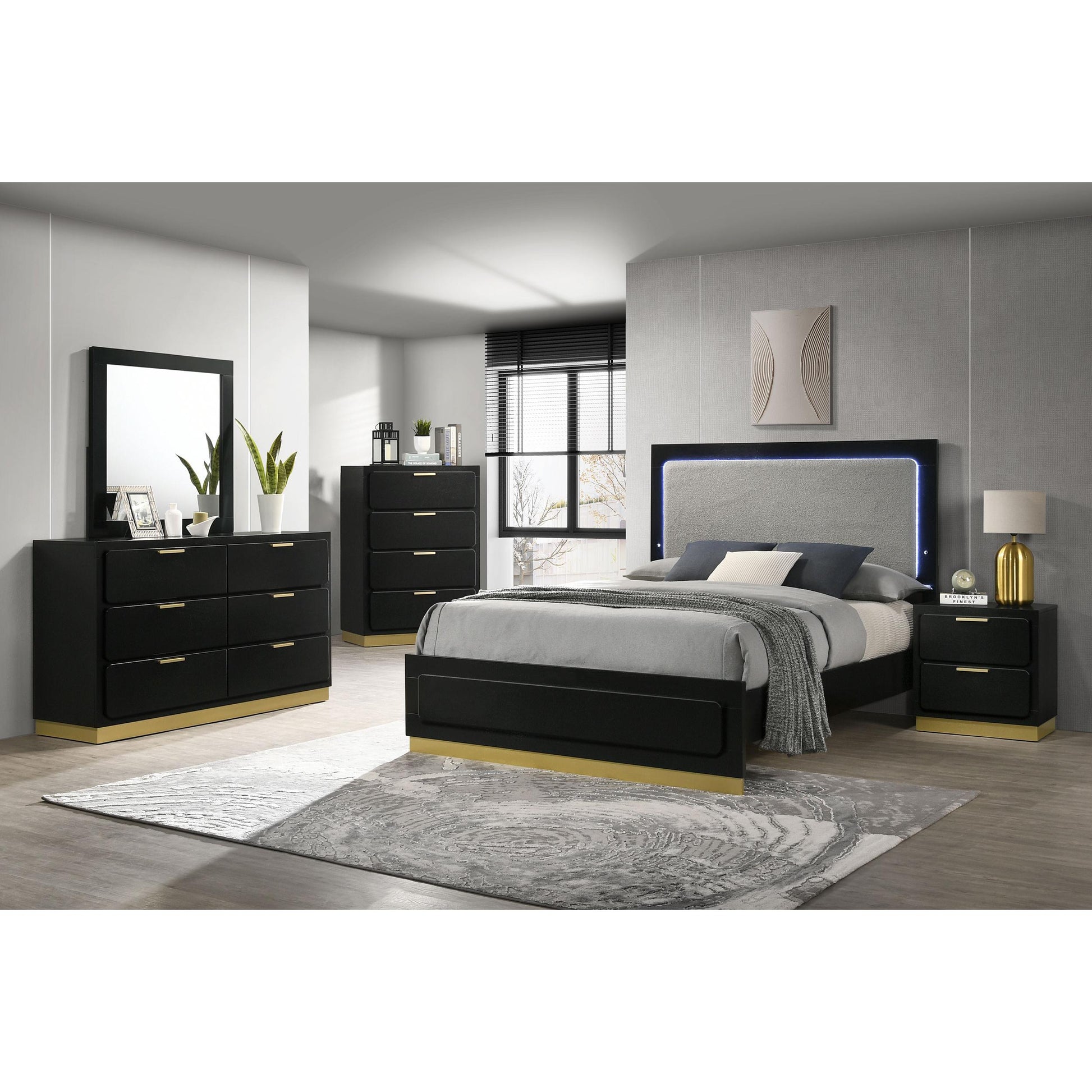  Coaster Furniture Caraway 224785 4-Drawer Bedroom Chest - Black IMAGE 10