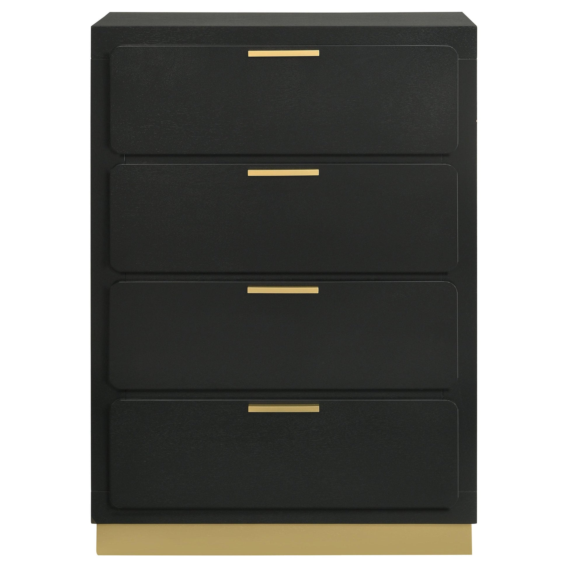  Coaster Furniture Caraway 224785 4-Drawer Bedroom Chest - Black IMAGE 3