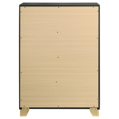  Coaster Furniture Caraway 224785 4-Drawer Bedroom Chest - Black IMAGE 7