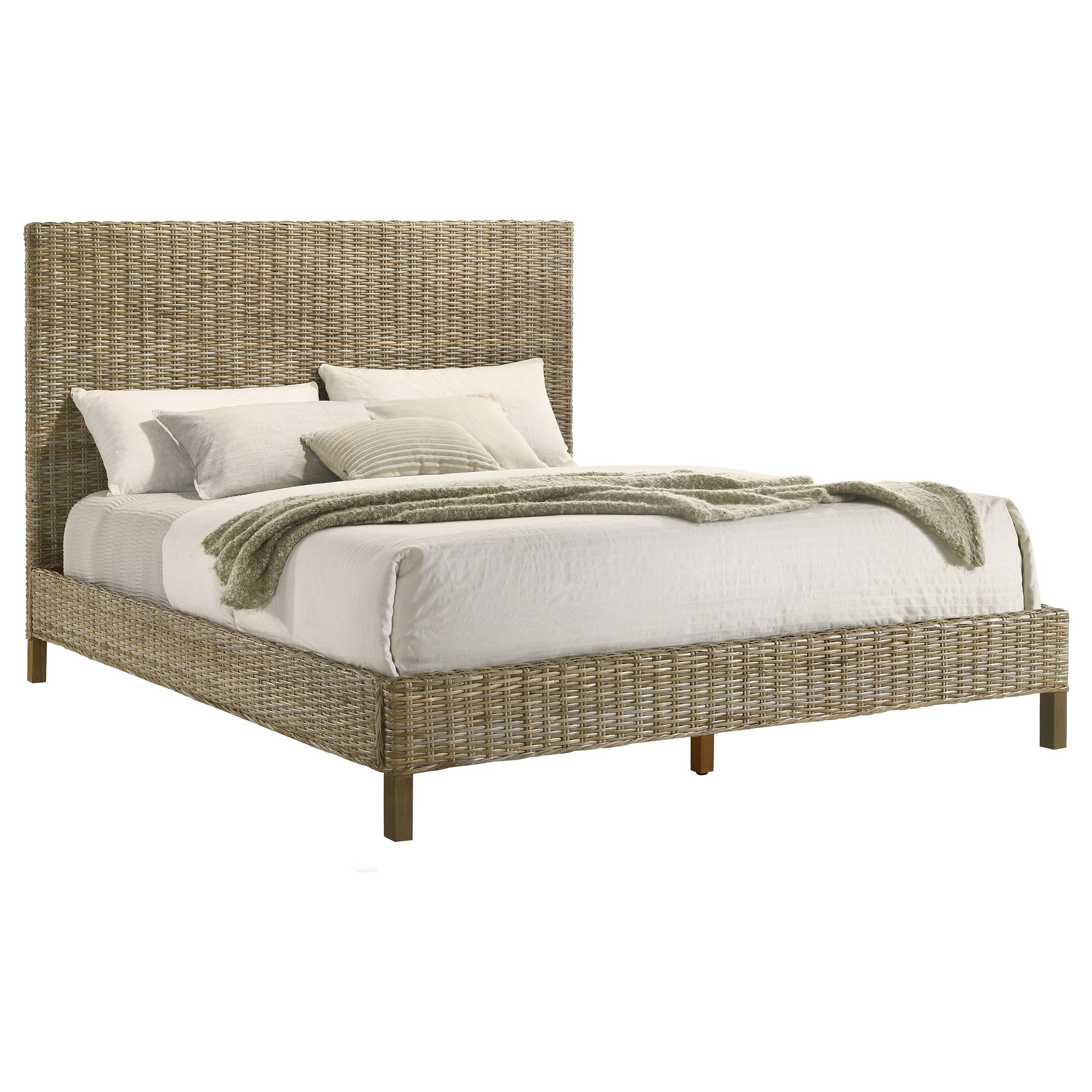  Coaster Furniture Zyla 360181KE Wood Eastern King Panel Bed - Kubu Grey IMAGE 1