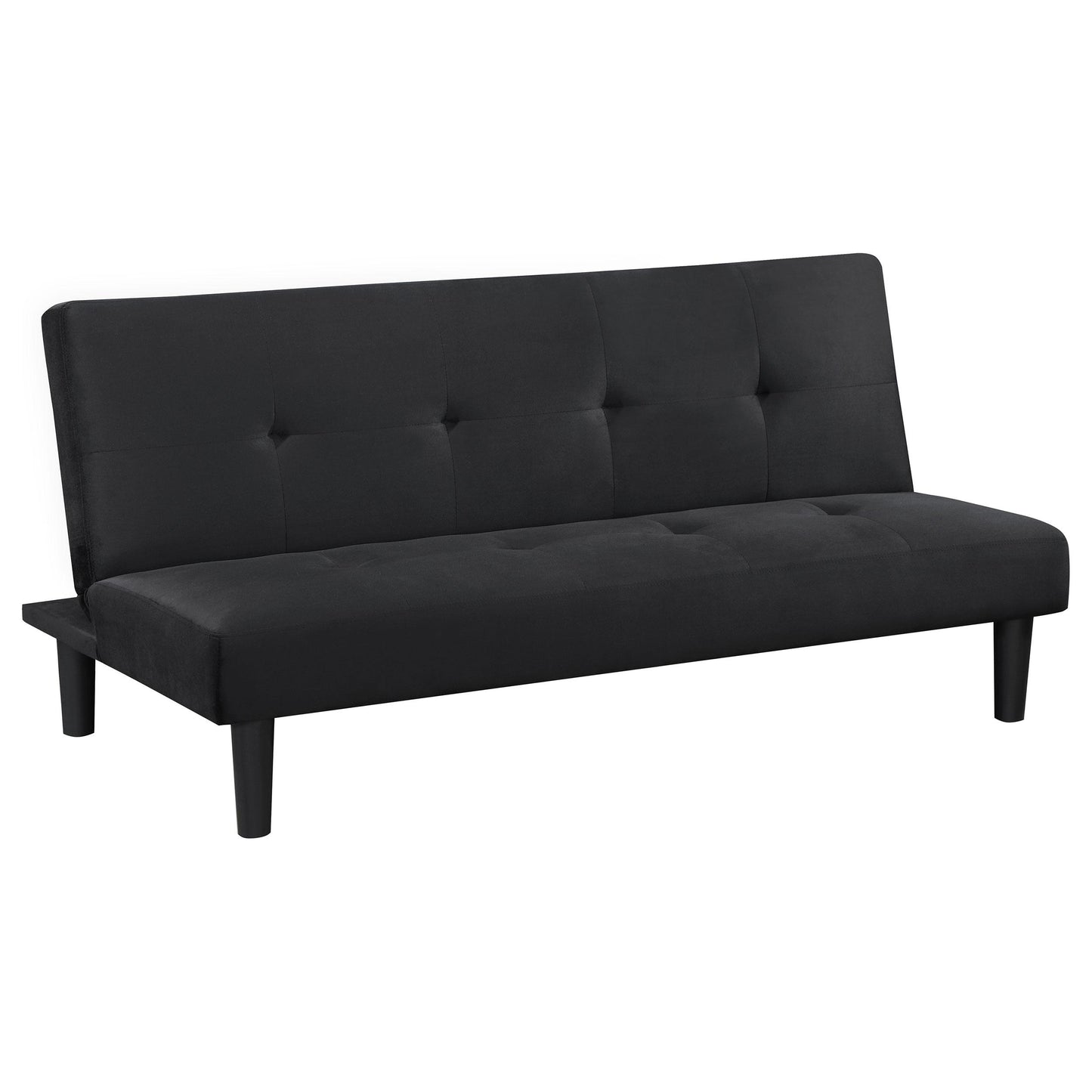  Coaster Furniture Stanford 360238 Upholstered Tufted Convertible Sofa Bed - Black IMAGE 1